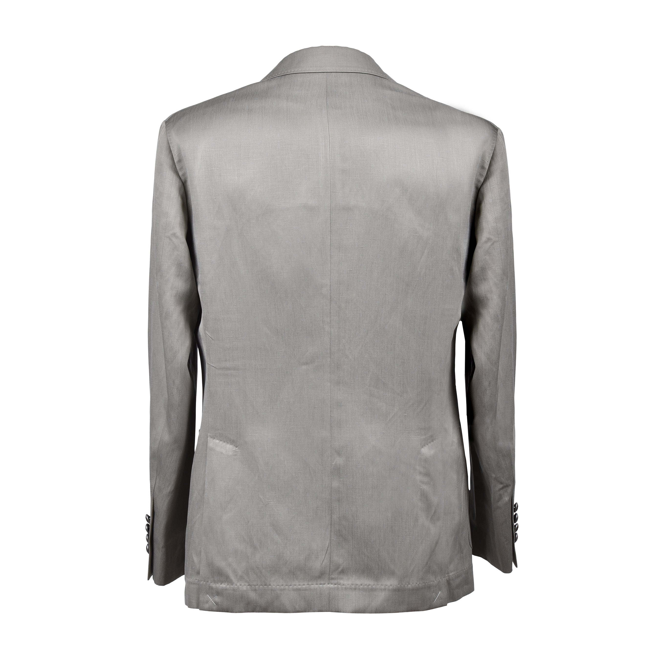 BRUNELLO CUCINELLI MEN'S KHAKI SILK BLEND DOUBLE-BREASTED SUIT