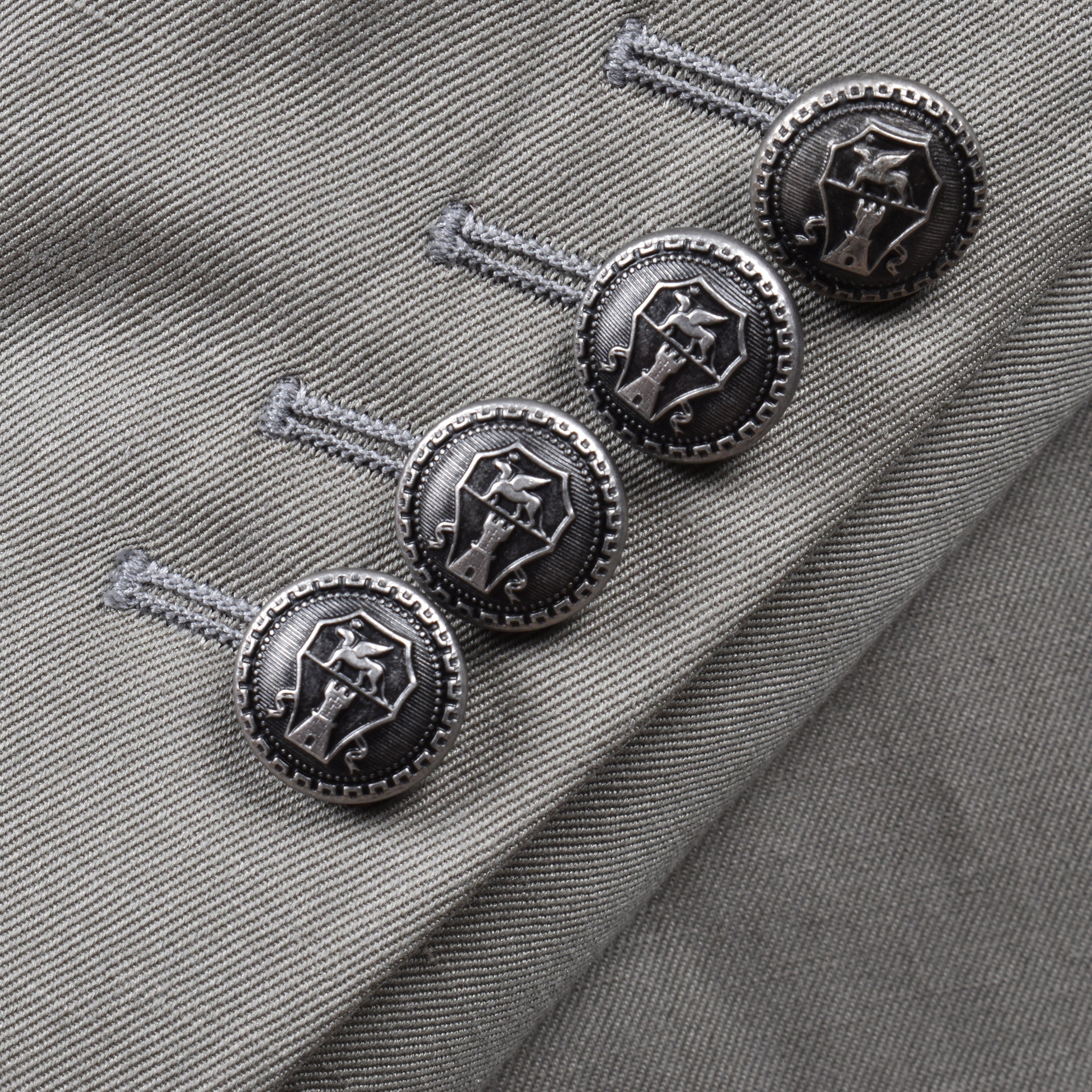 BRUNELLO CUCINELLI MEN'S KHAKI SILK BLEND DOUBLE-BREASTED SUIT
