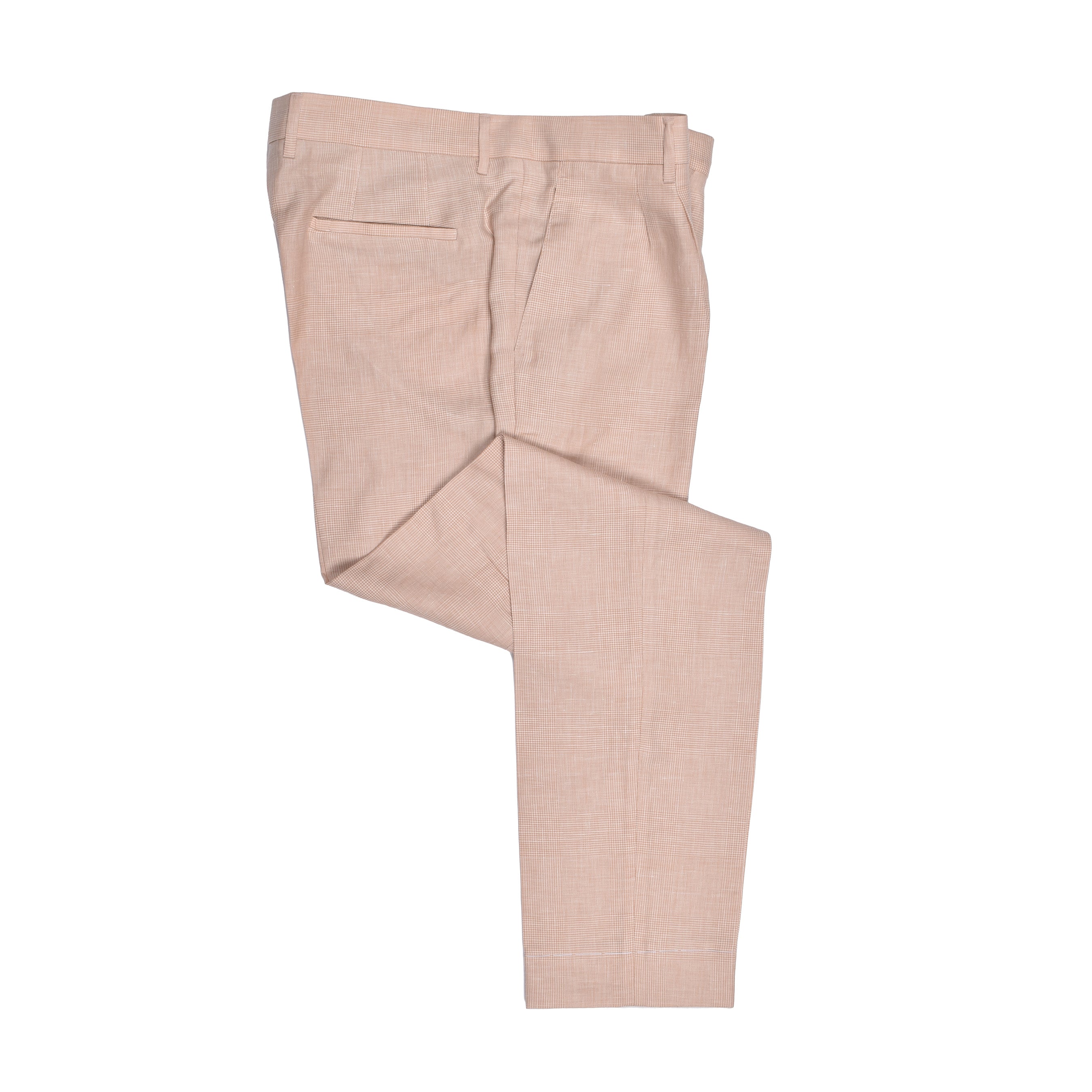 BRUNELLO CUCINELLI MEN'S PAPAYA WOOL LINEN BLEND SUIT