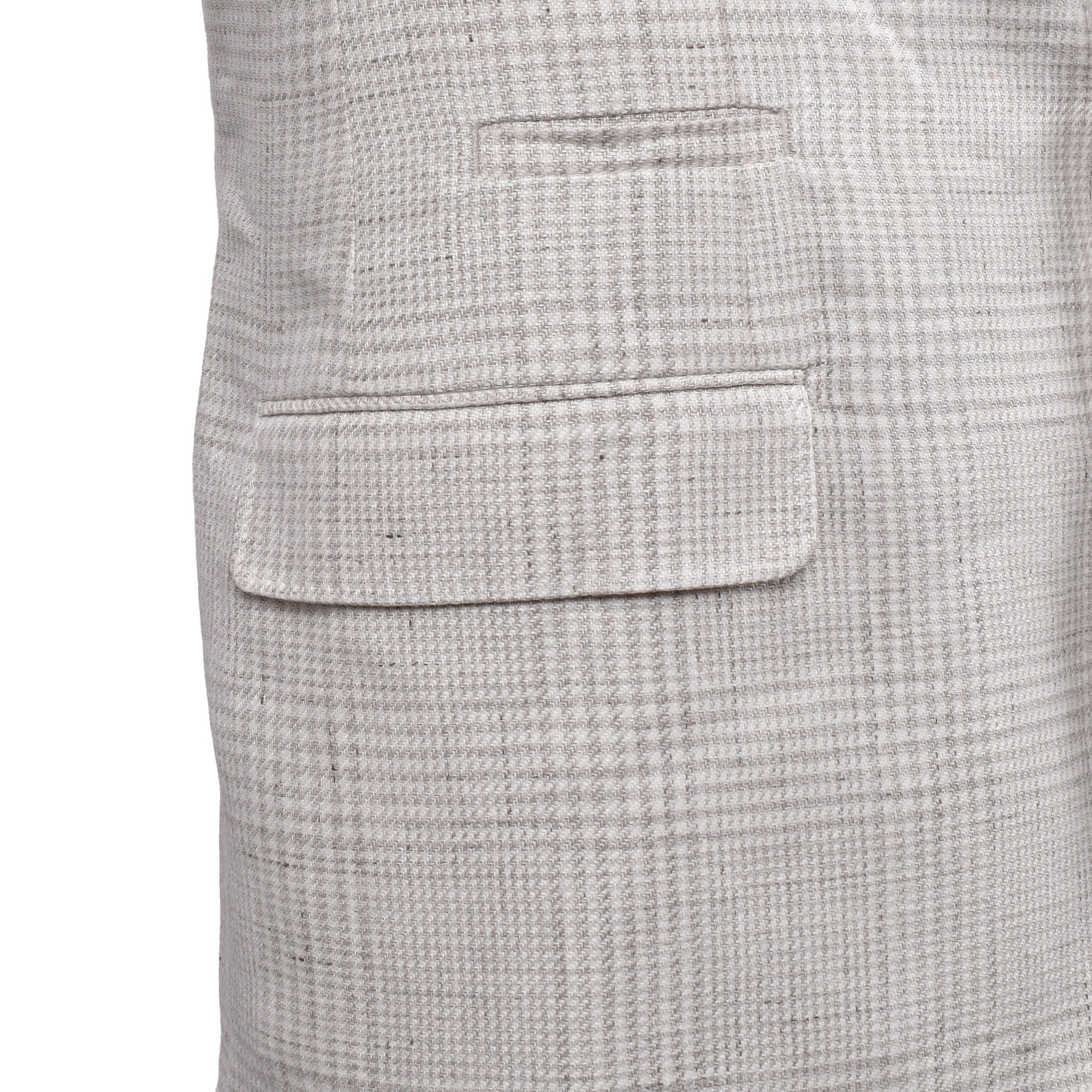 BRUNELLO CUCINELLI MEN'S LIGHT PLAID LINEN WOOL SUIT