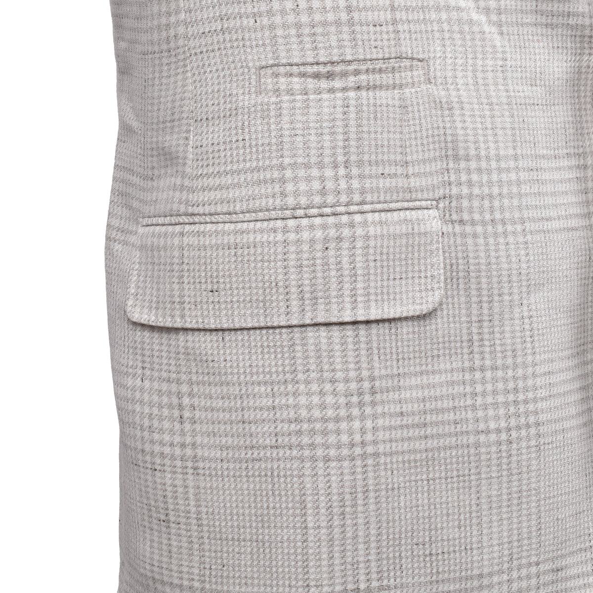 BRUNELLO CUCINELLI MEN'S LIGHT BEIGE LINEN WOOL SUIT