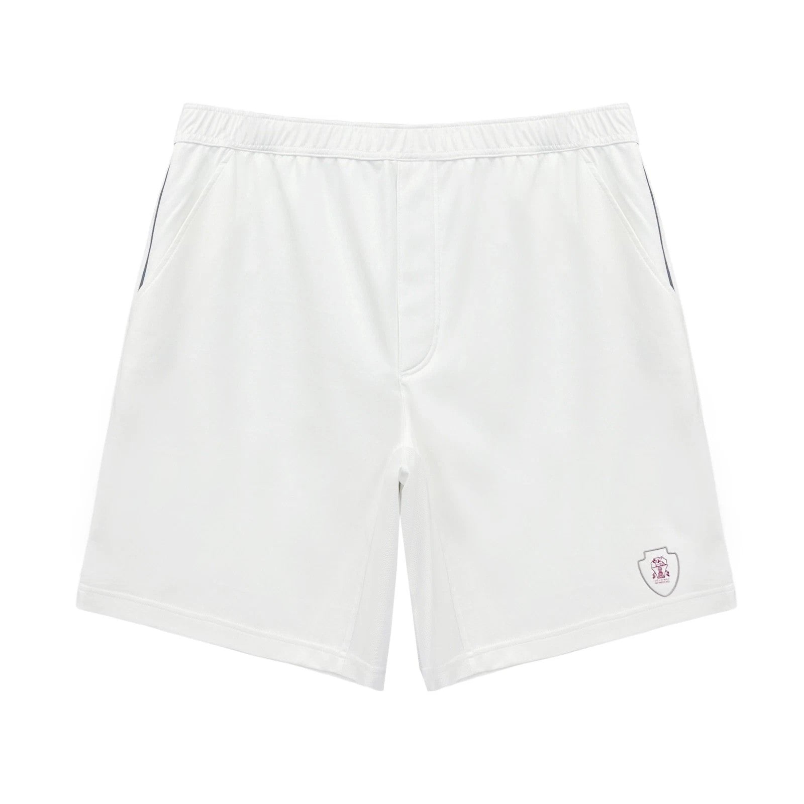 BRUNELLO CUCINELLI MEN'S WHITE TAILORED GYM SHORTS