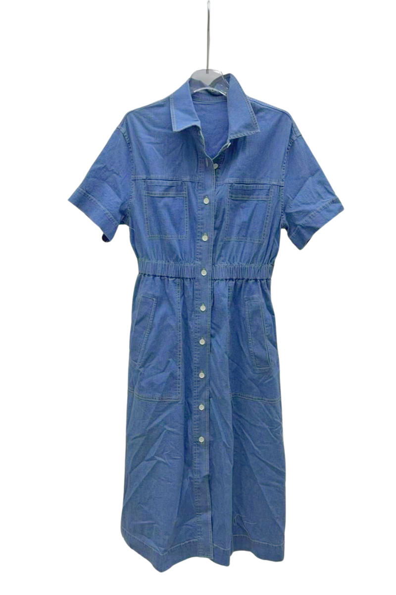 Max Simple Denim Maxi Dress Denim Blue