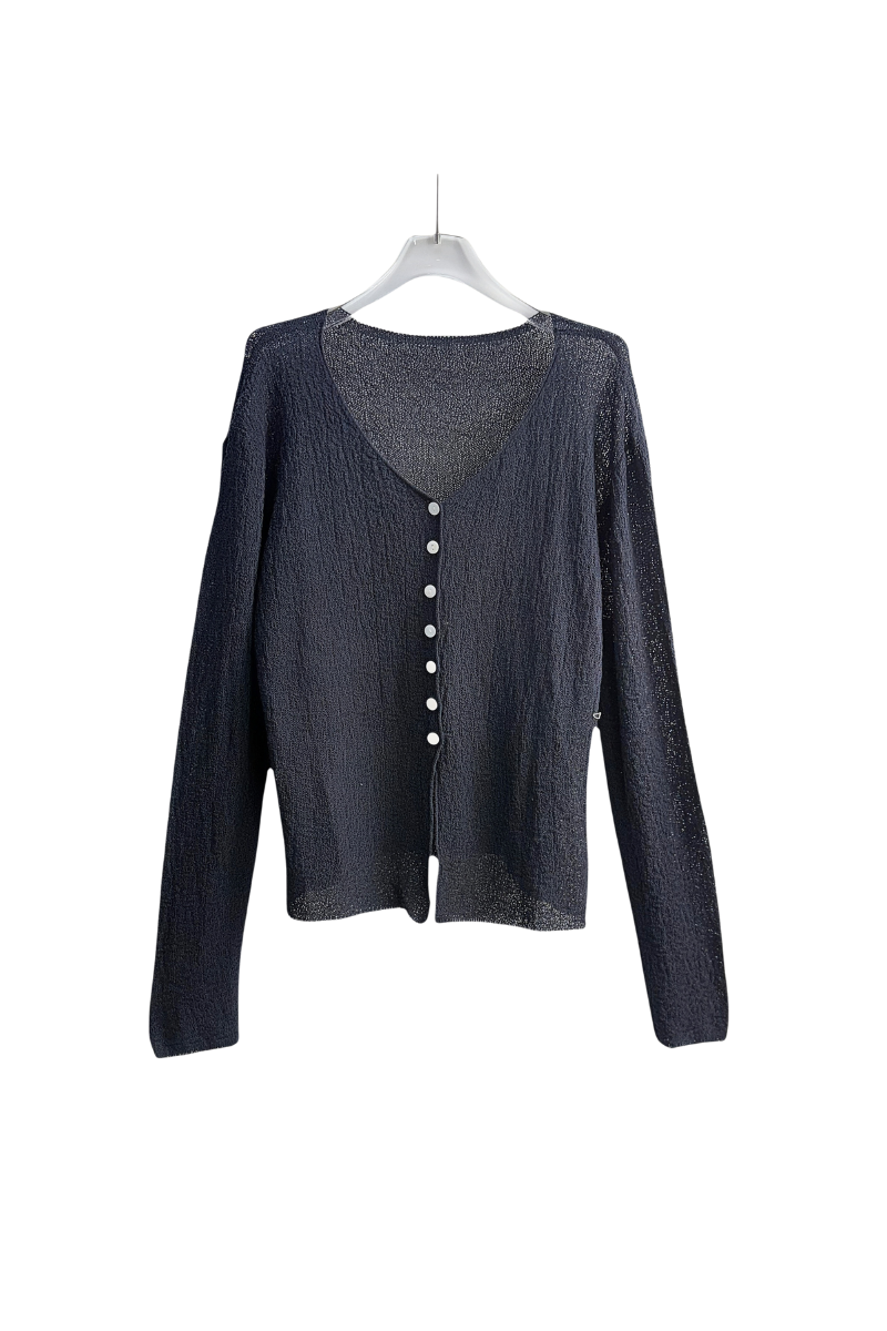 Max Simple Minimalist Knit Cardigan Navy