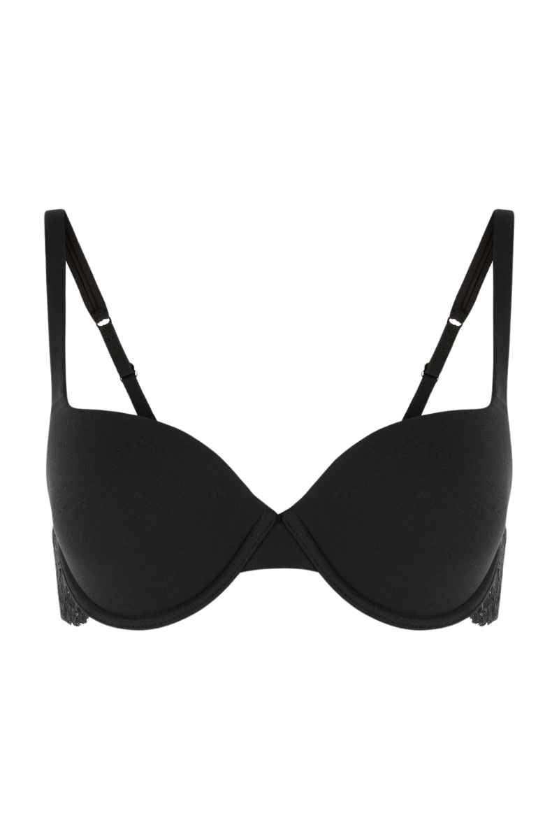 La Perla Black Cotton T-shirt Bra
