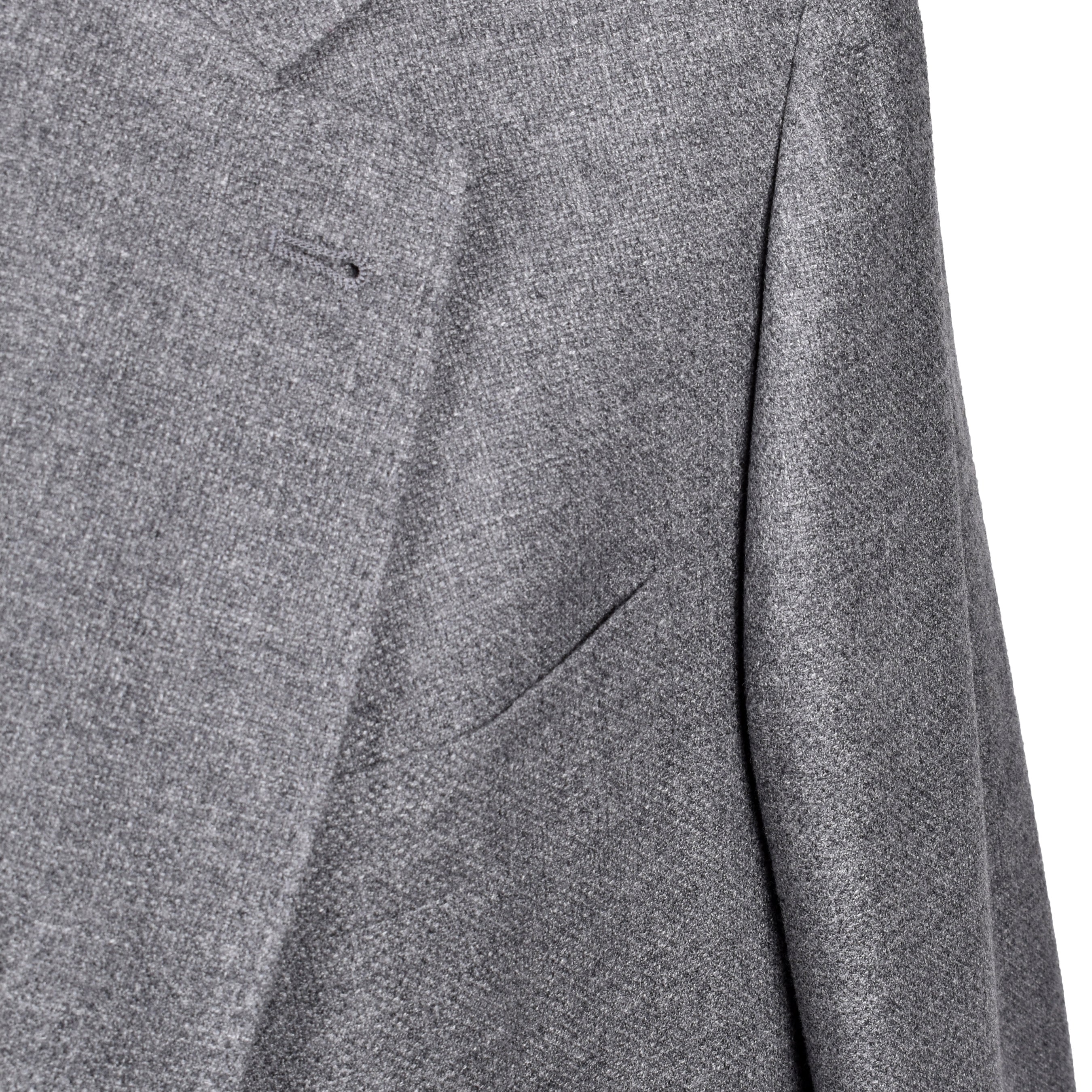 BRUNELLO CUCINELLI MEN'S GREY CASHMERE THREE-BUTTON BLAZER