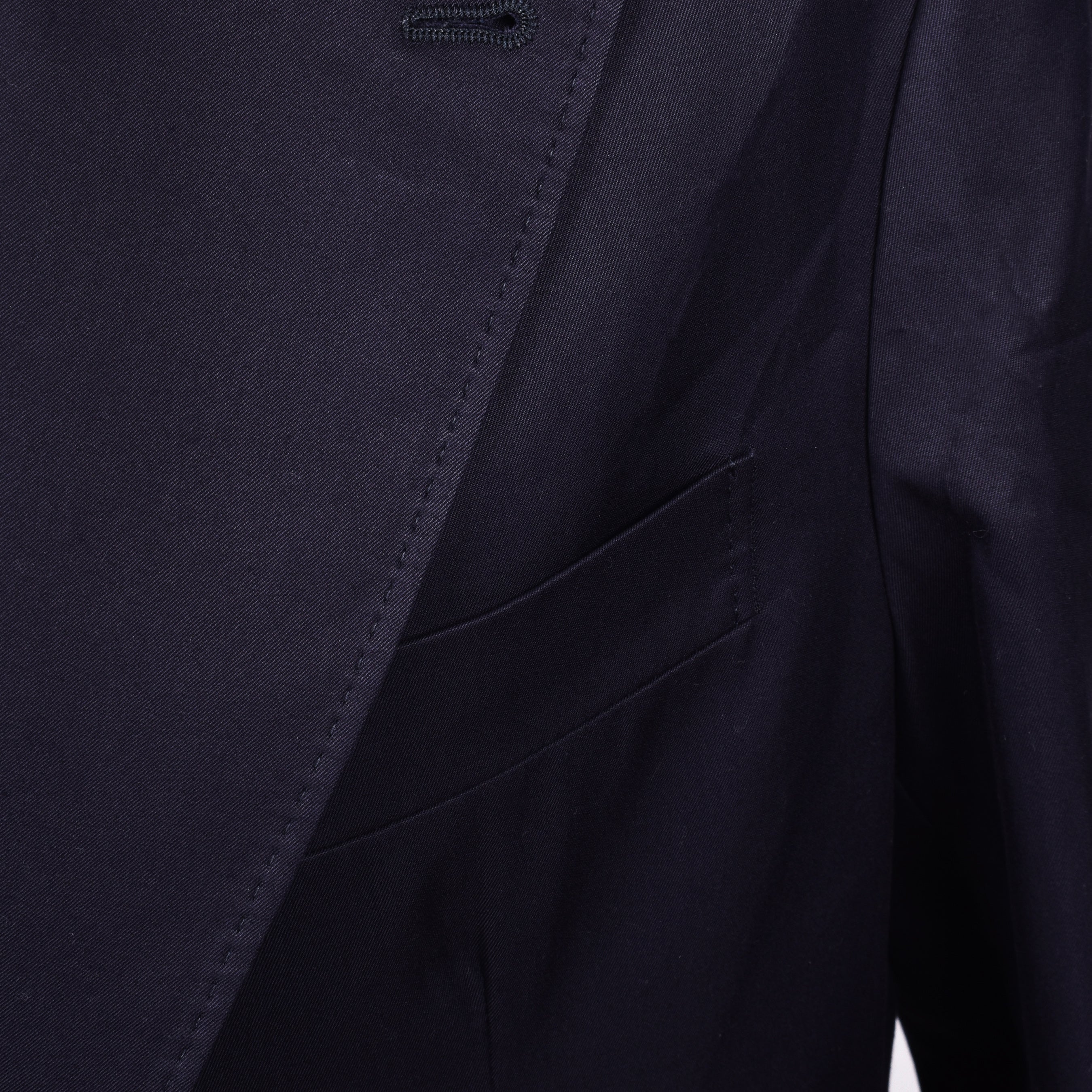 BRUNELLO CUCINELLI MEN'S NAVY THREE-BUTTON BLAZER