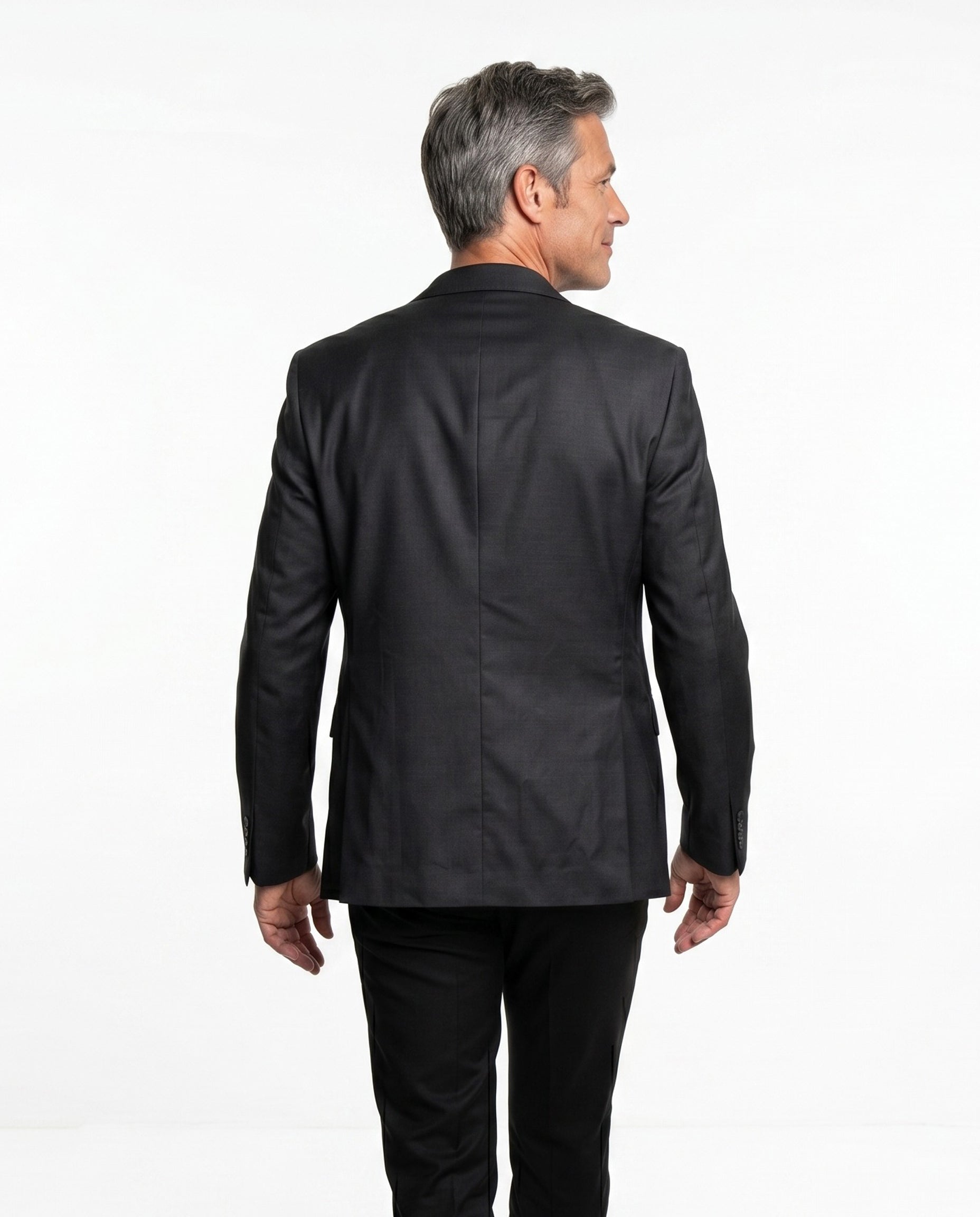 BRUNELLO CUCINELLI MEN'S BLACK VIRGIN WOOL DINNER JACKET