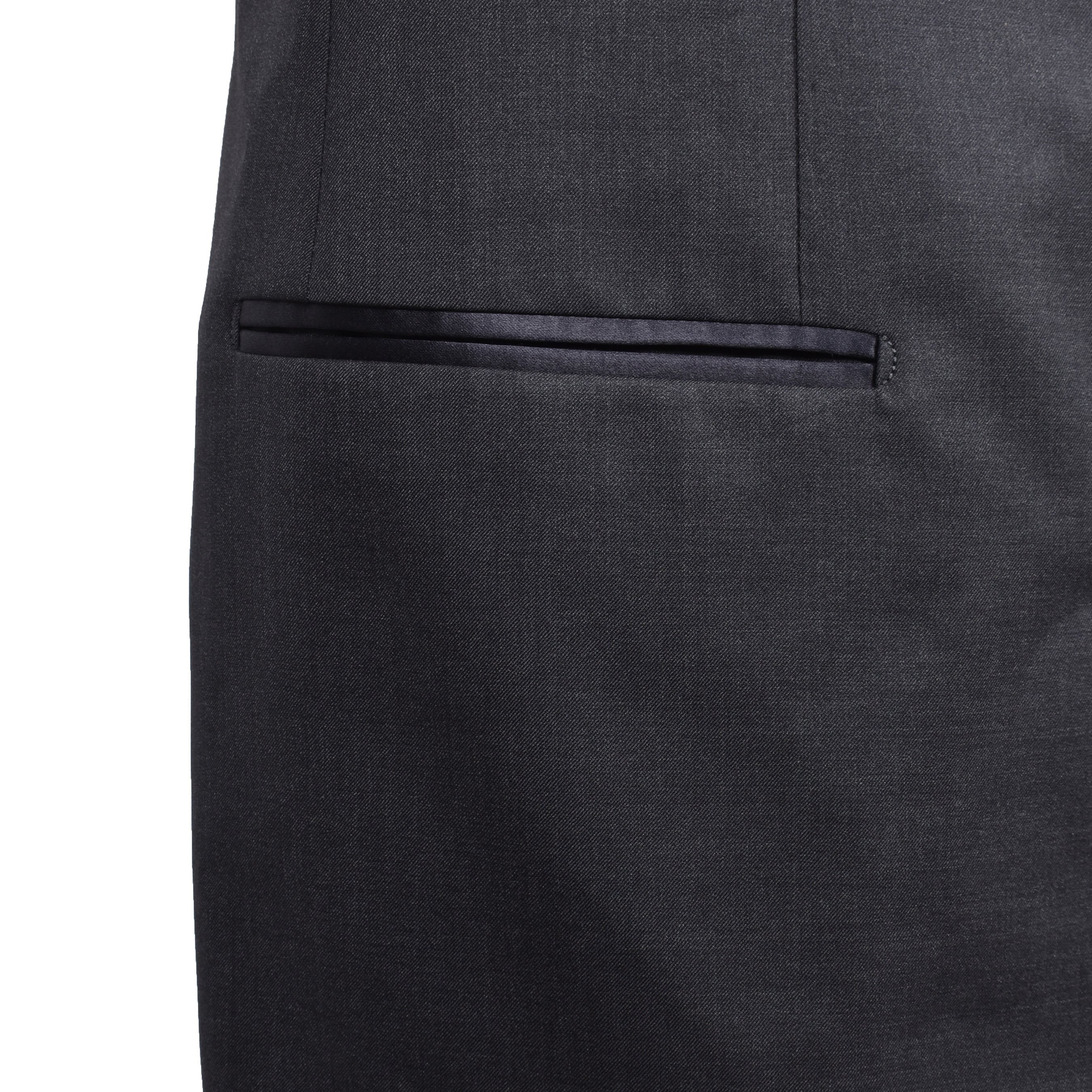 BRUNELLO CUCINELLI MEN'S BLACK VIRGIN WOOL DINNER JACKET
