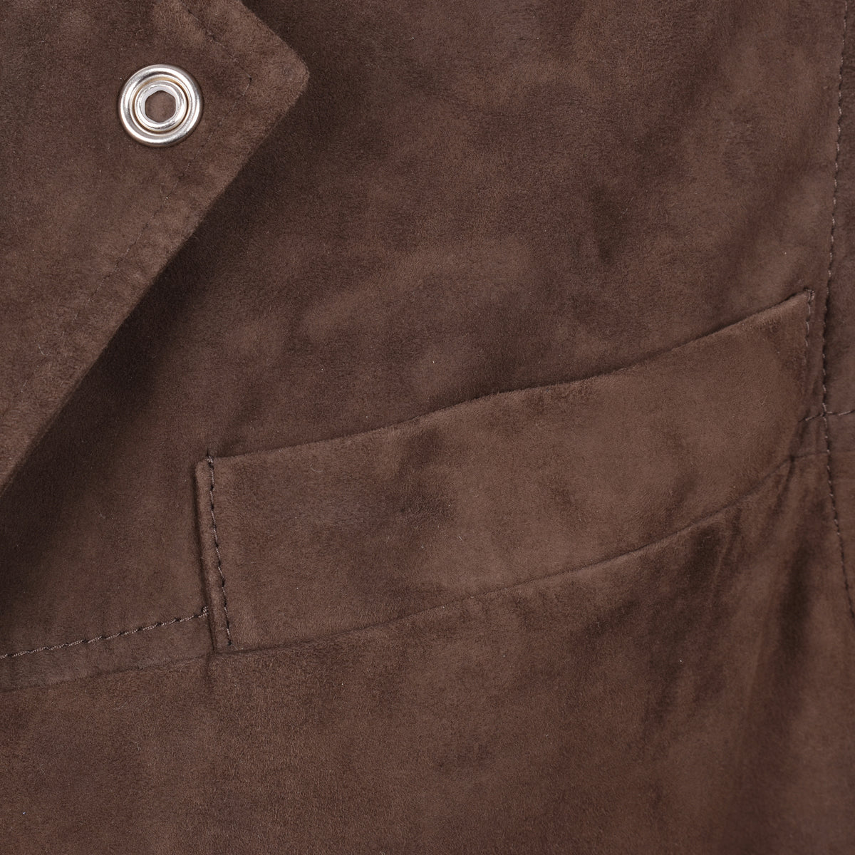 BRUNELLO CUCINELLI MEN'S BROWN SUEDE SLEEVELESS JACKET
