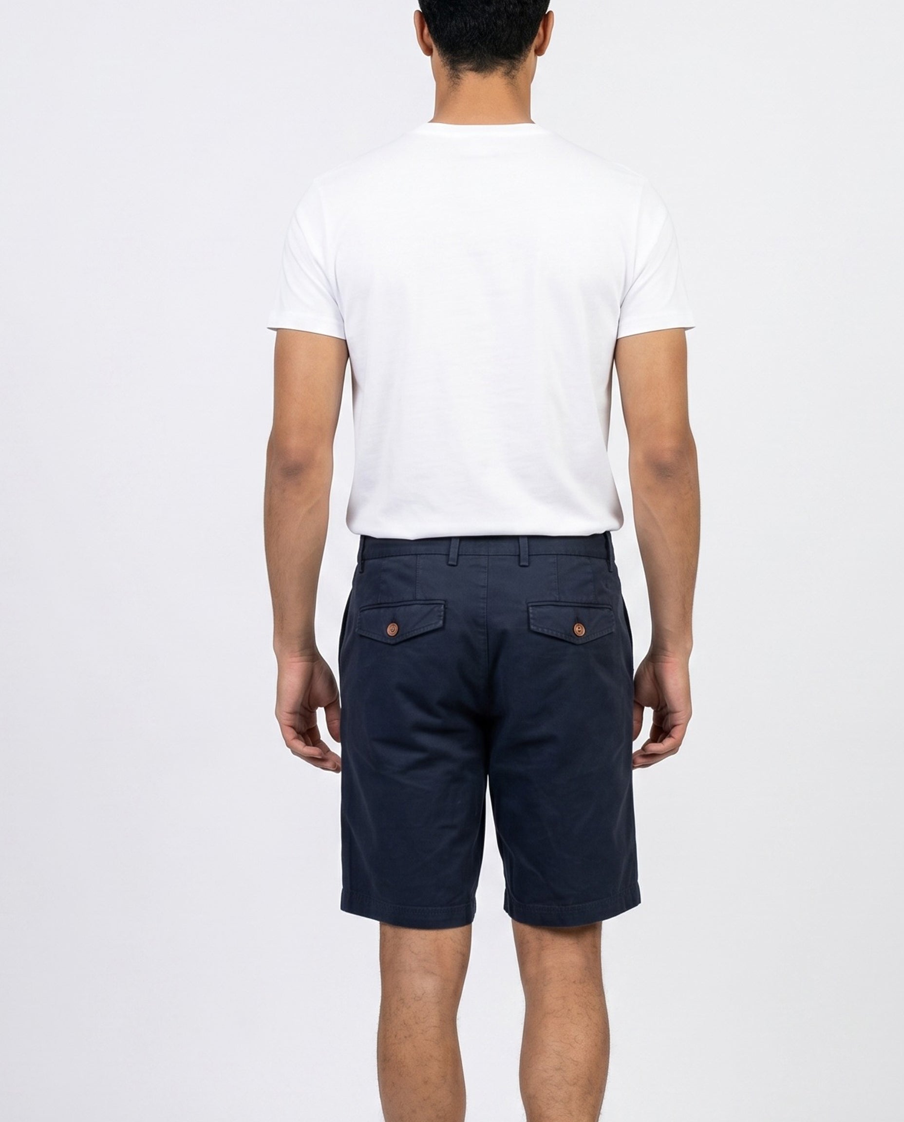 BRUNELLO CUCINELLI MEN'S NAVY TAILORED SHORTS