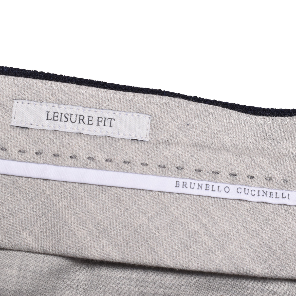 BRUNELLO CUCINELLI MEN'S NAVY STRIPED LINEN TROUSERS