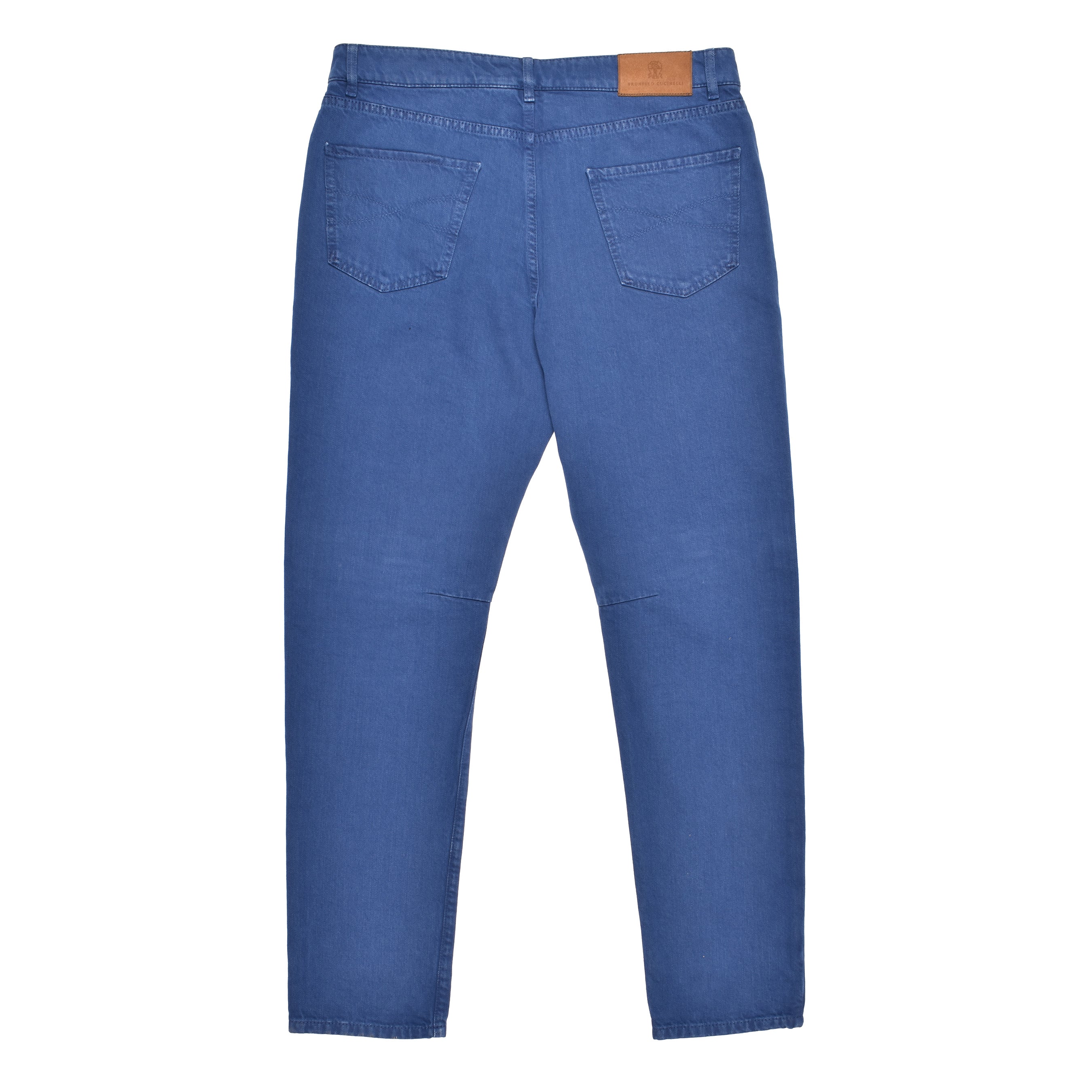 BRUNELLO CUCINELLI MEN'S INDIGO DENIM LEISURE FIT TROUSERS
