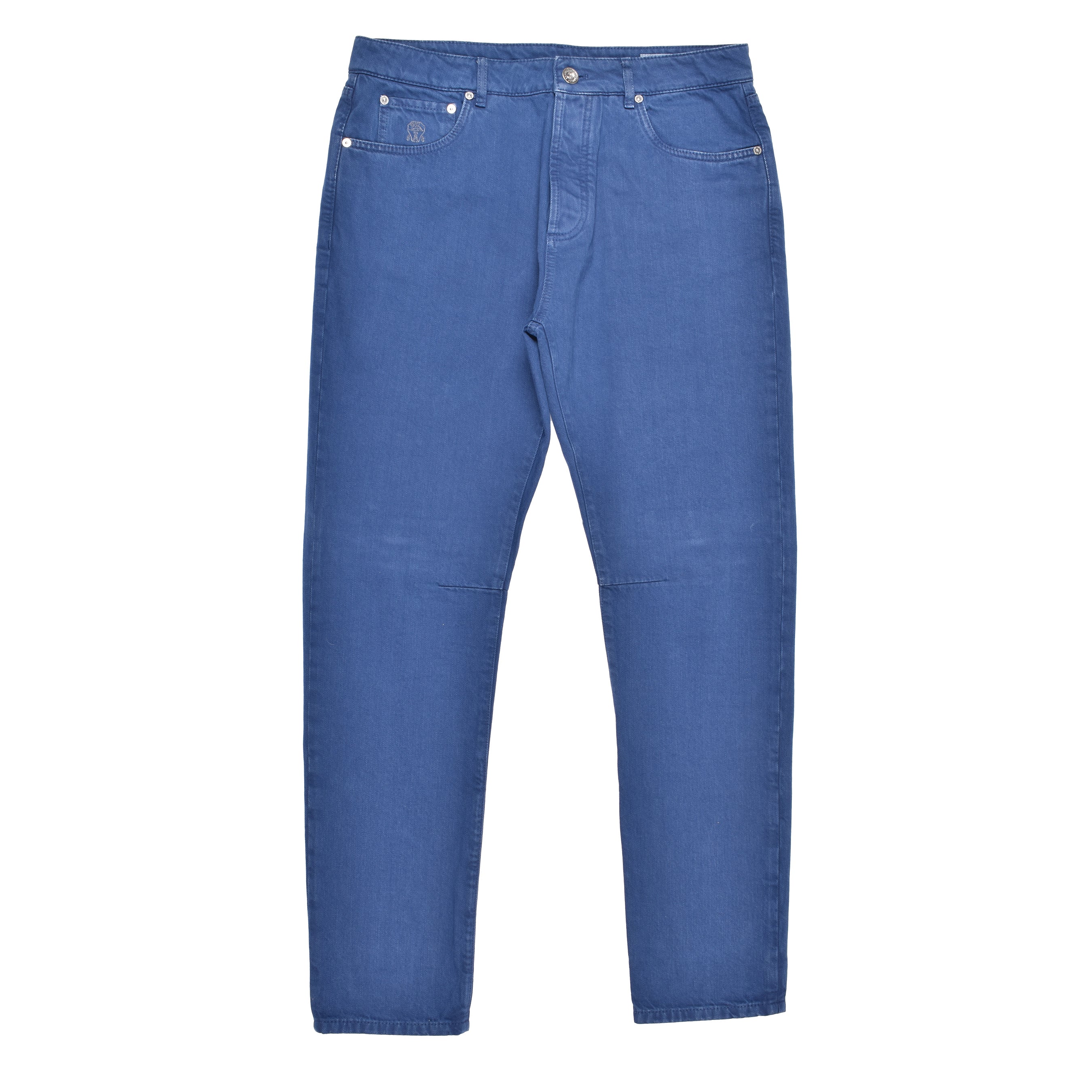 BRUNELLO CUCINELLI MEN'S INDIGO DENIM LEISURE FIT TROUSERS