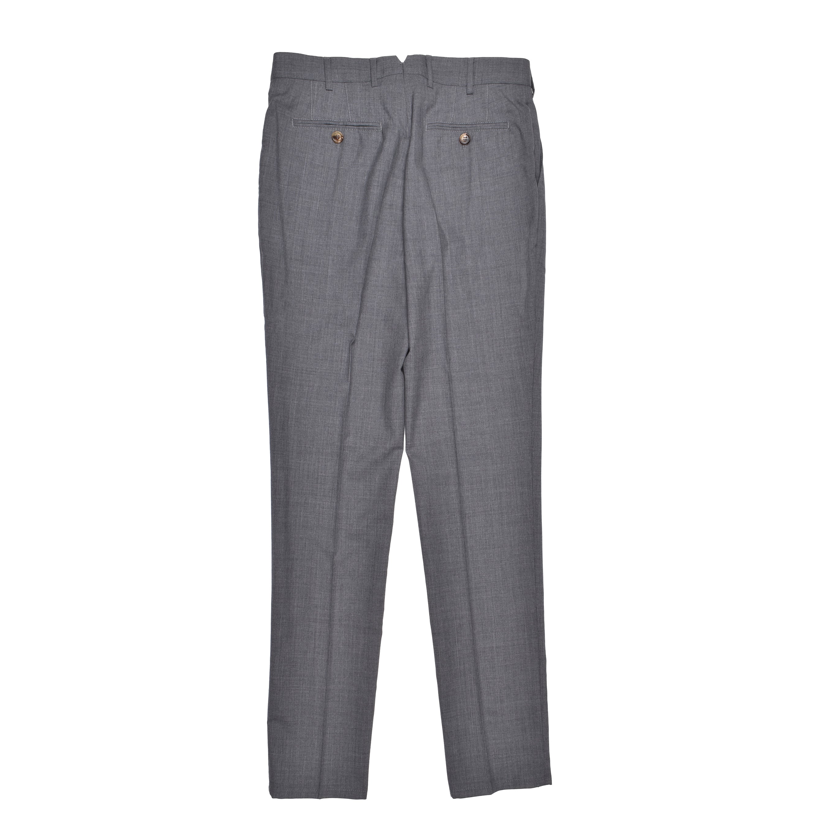 BRUNELLO CUCINELLI MEN'S GRAY VIRGIN WOOL DRESS TROUSERS