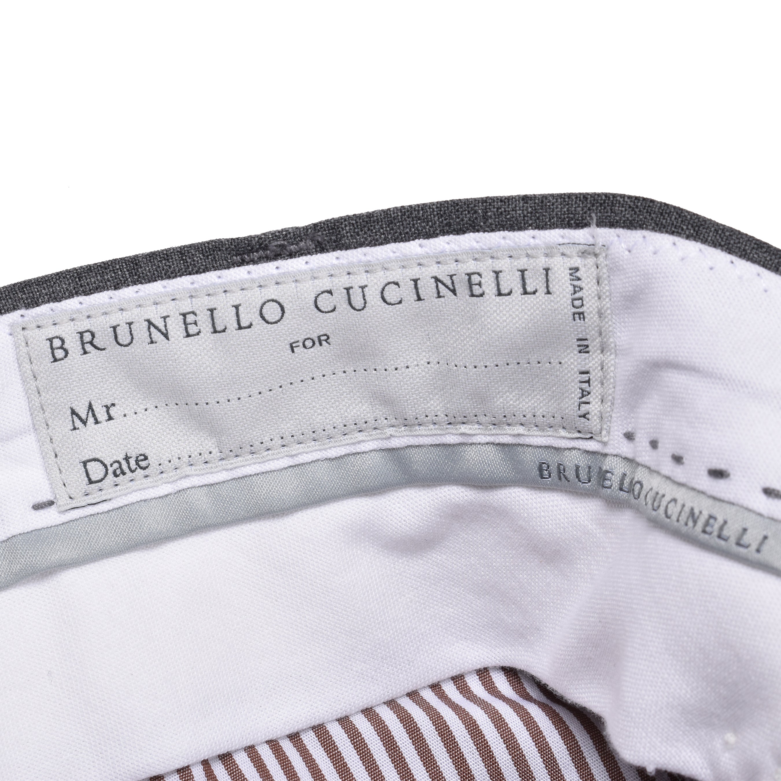 BRUNELLO CUCINELLI MEN'S GRAY VIRGIN WOOL DRESS TROUSERS