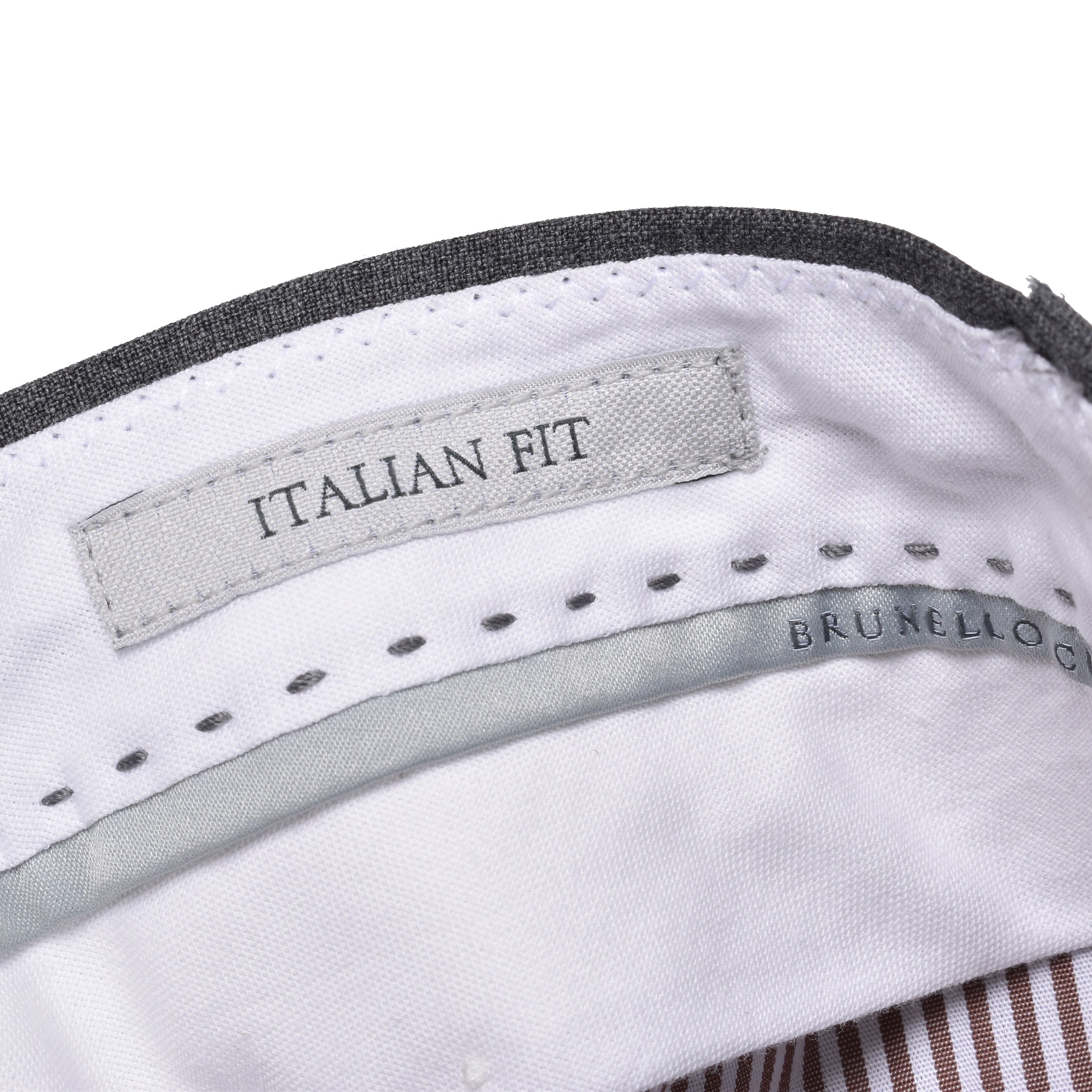 BRUNELLO CUCINELLI MEN'S GRAY VIRGIN WOOL DRESS TROUSERS