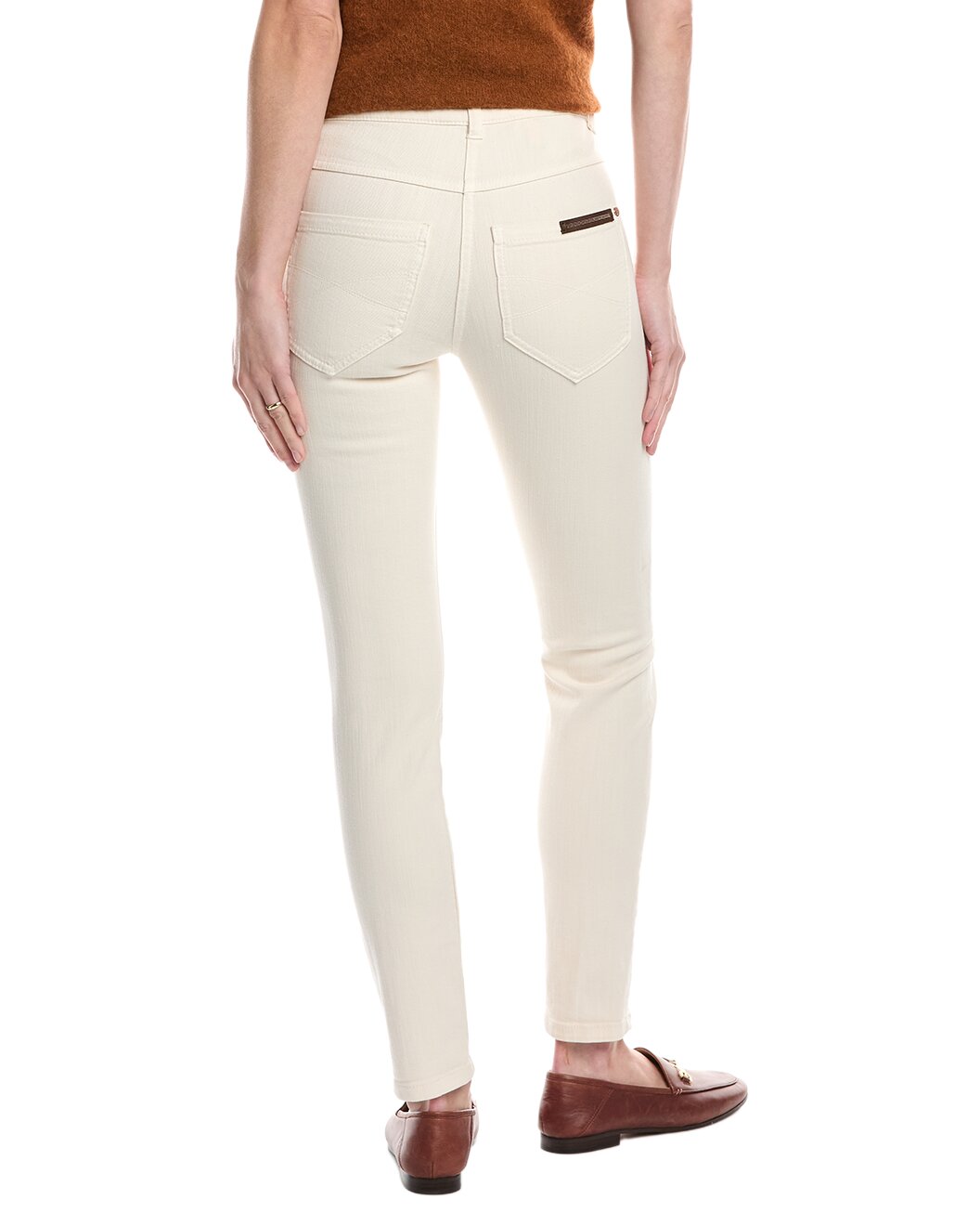 BRUNELLO CUCINELLI WOMEN'S MOONLIGHT COTTON SLIM FIT TROUSERS