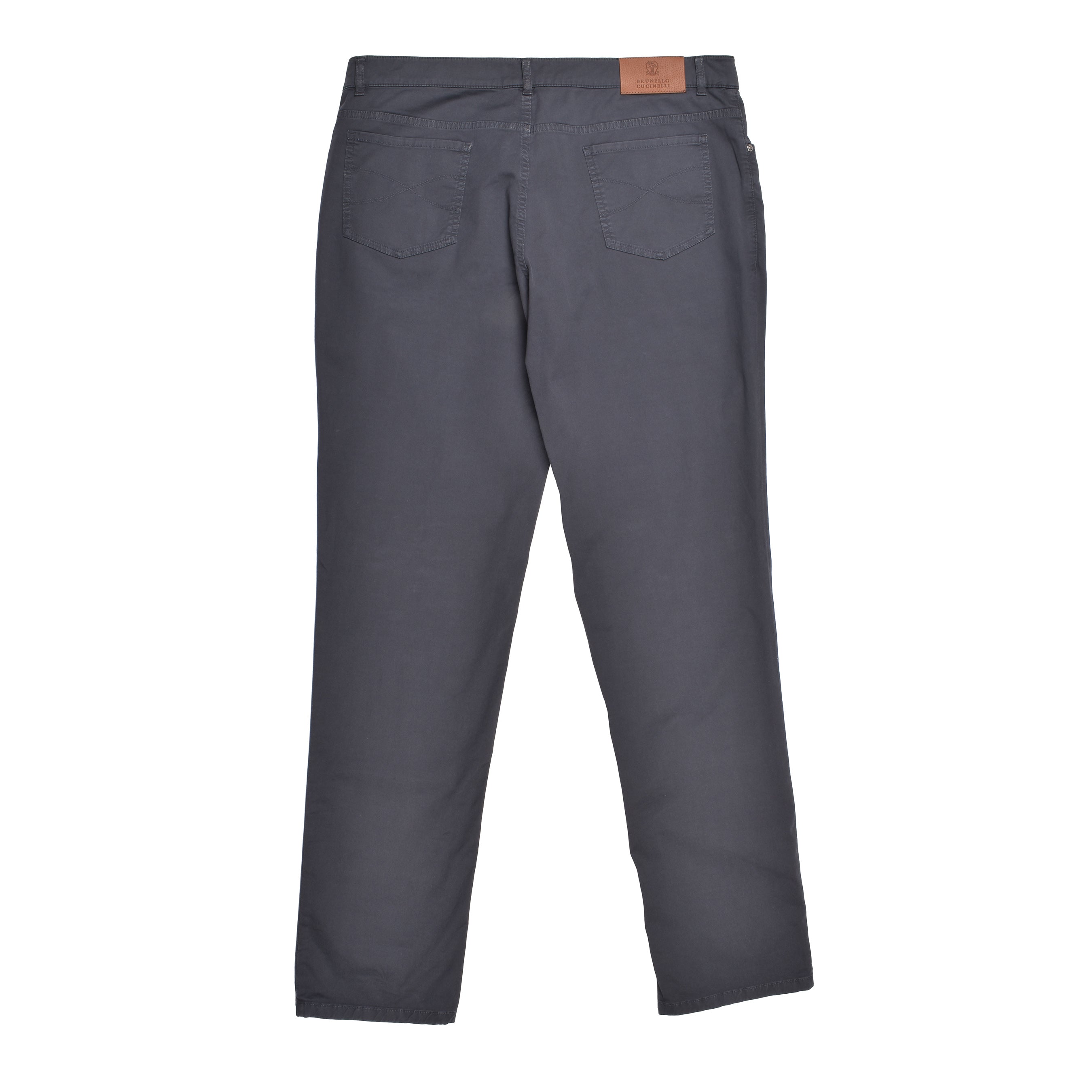 BRUNELLO CUCINELLI MEN'S ANTHRACITE FIVE-POCKET TAILORED TROUSERS