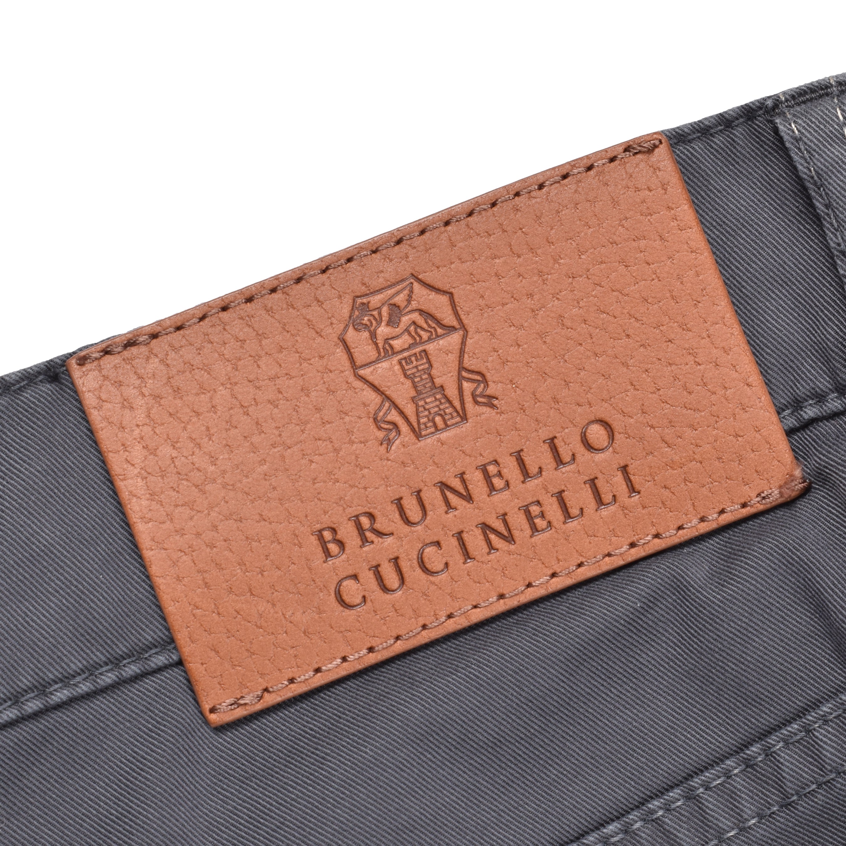 BRUNELLO CUCINELLI MEN'S ANTHRACITE FIVE-POCKET TAILORED TROUSERS