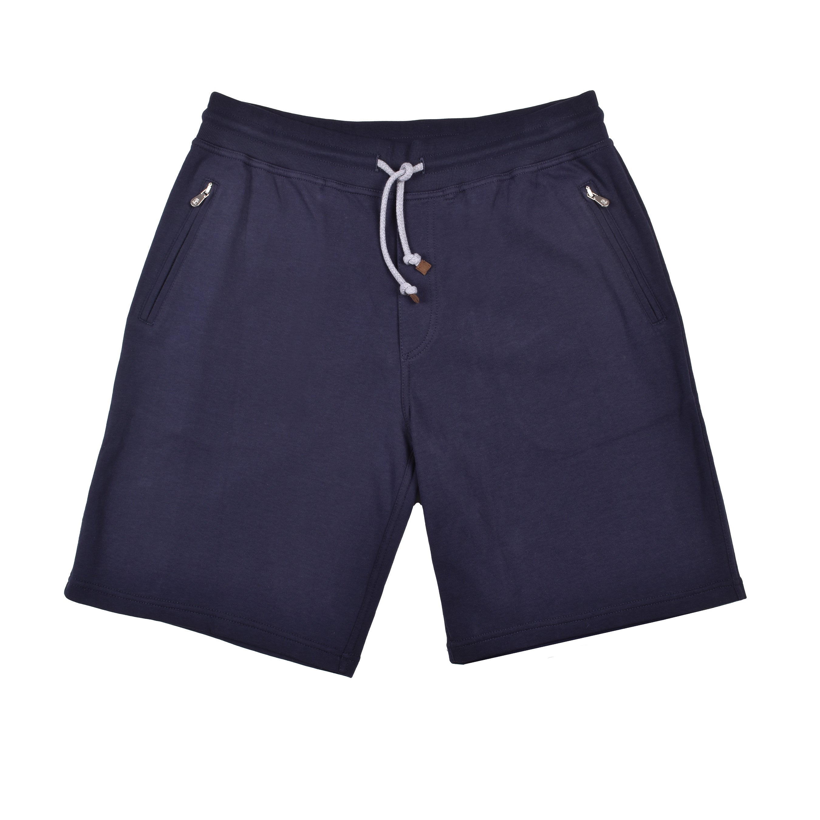 BRUNELLO CUCINELLI MEN'S COBALT TAILORED GYM SHORTS
