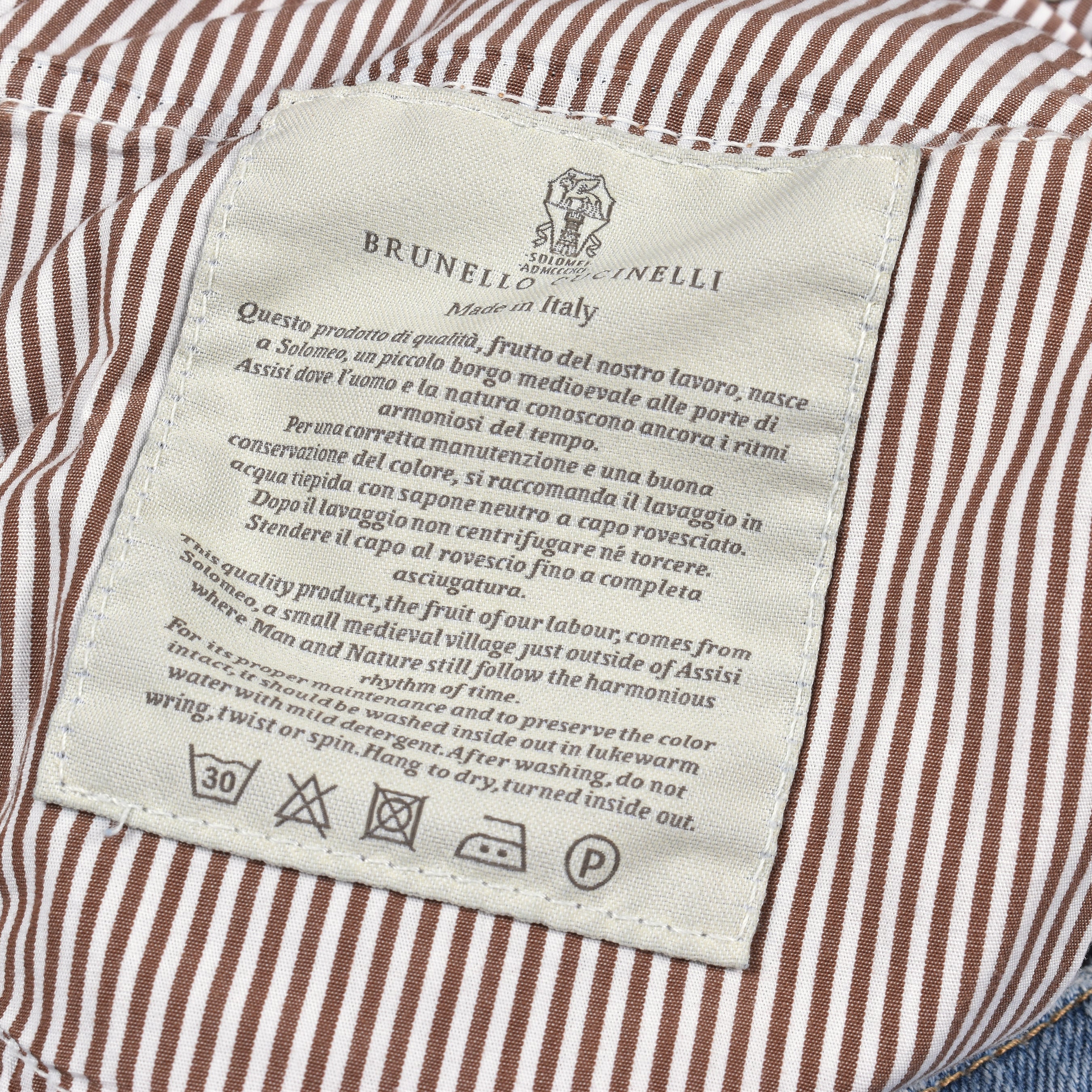 BRUNELLO CUCINELLI MEN'S LIGHT BLUE DENIM LEISURE TROUSERS