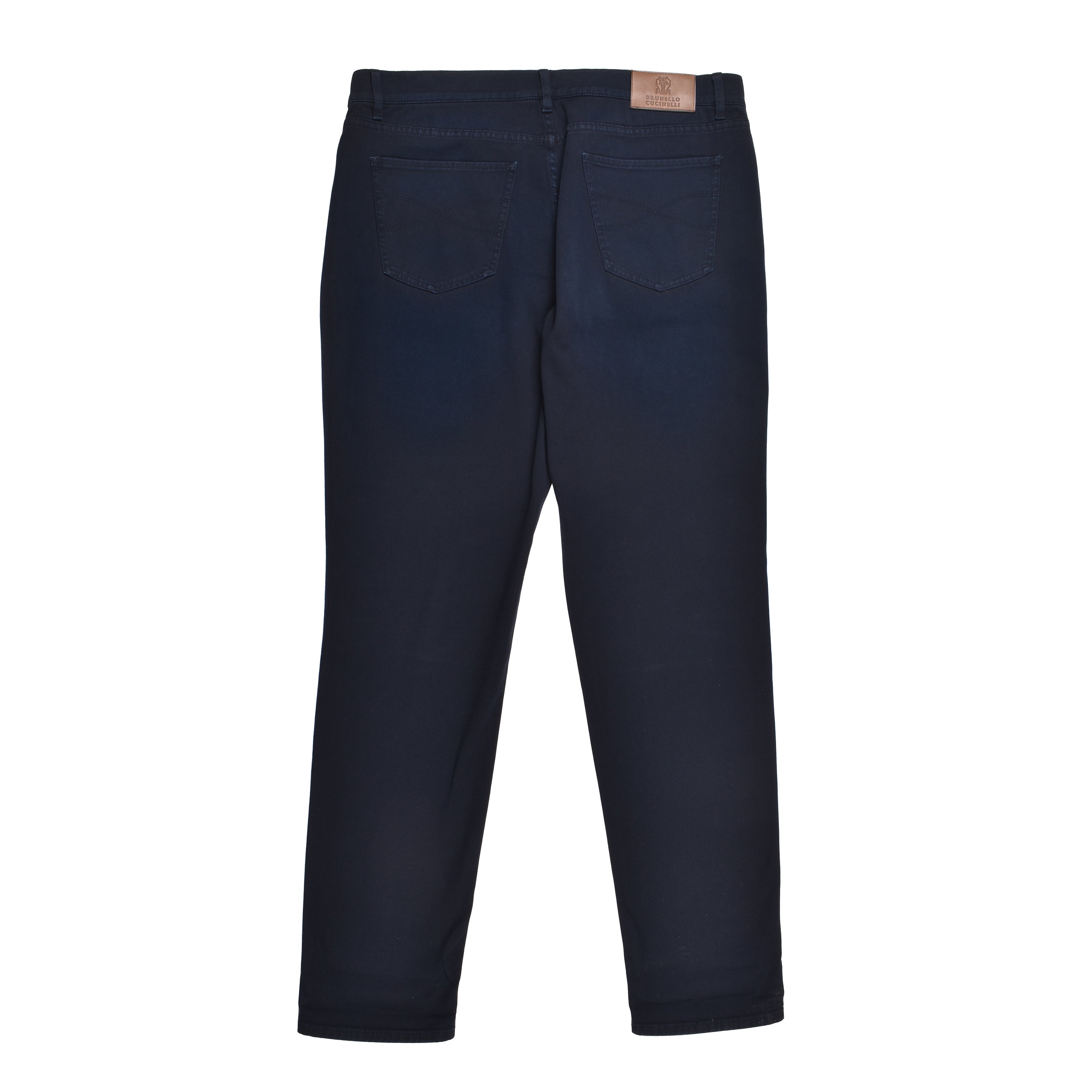 BRUNELLO CUCINELLI MEN'S DARK NAVY TRADITIONAL FIT TROUSERS