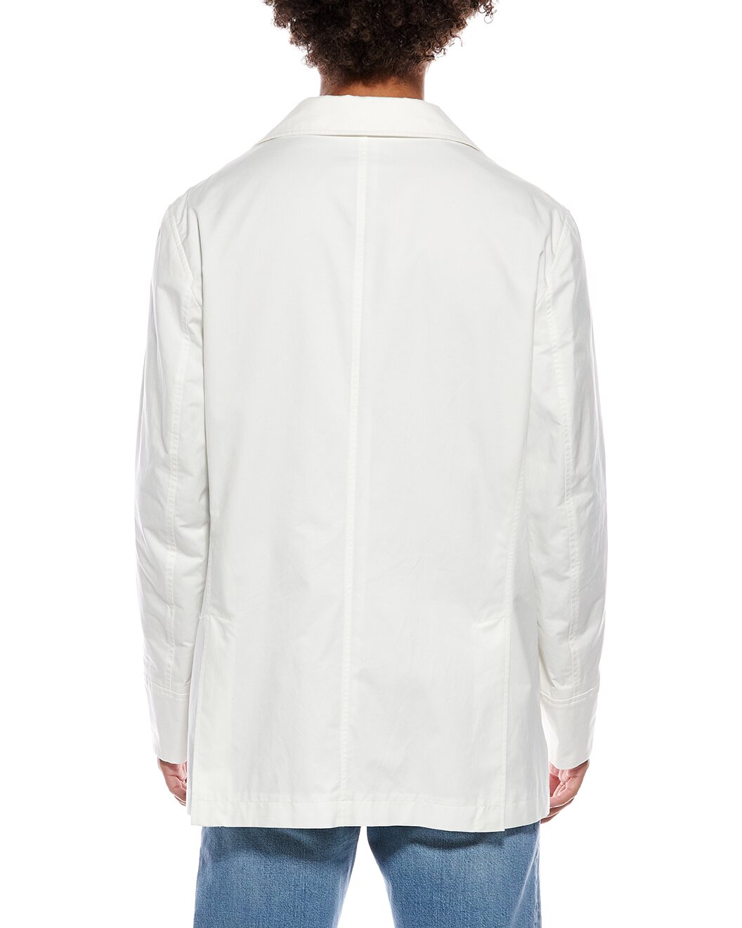BRUNELLO CUCINELLI MEN'S OFF WHITE DOUBLE BREASTED JACKET