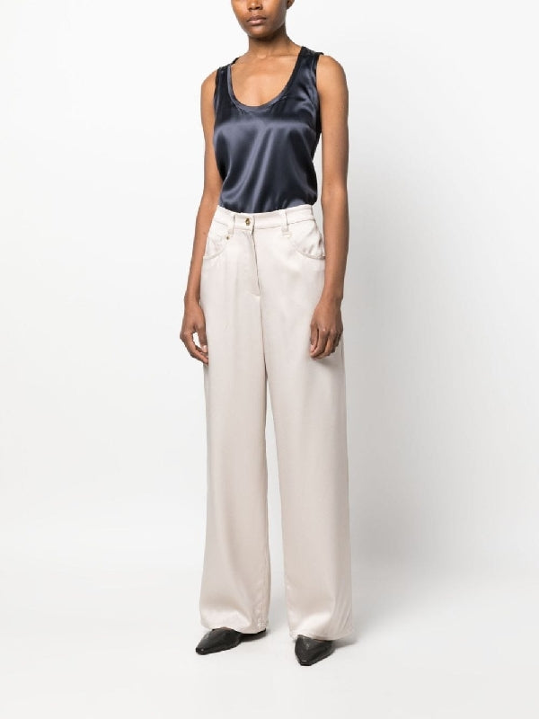 BRUNELLO CUCINELLI WOMEN'S NIGHT SKY SILK TANK TOP