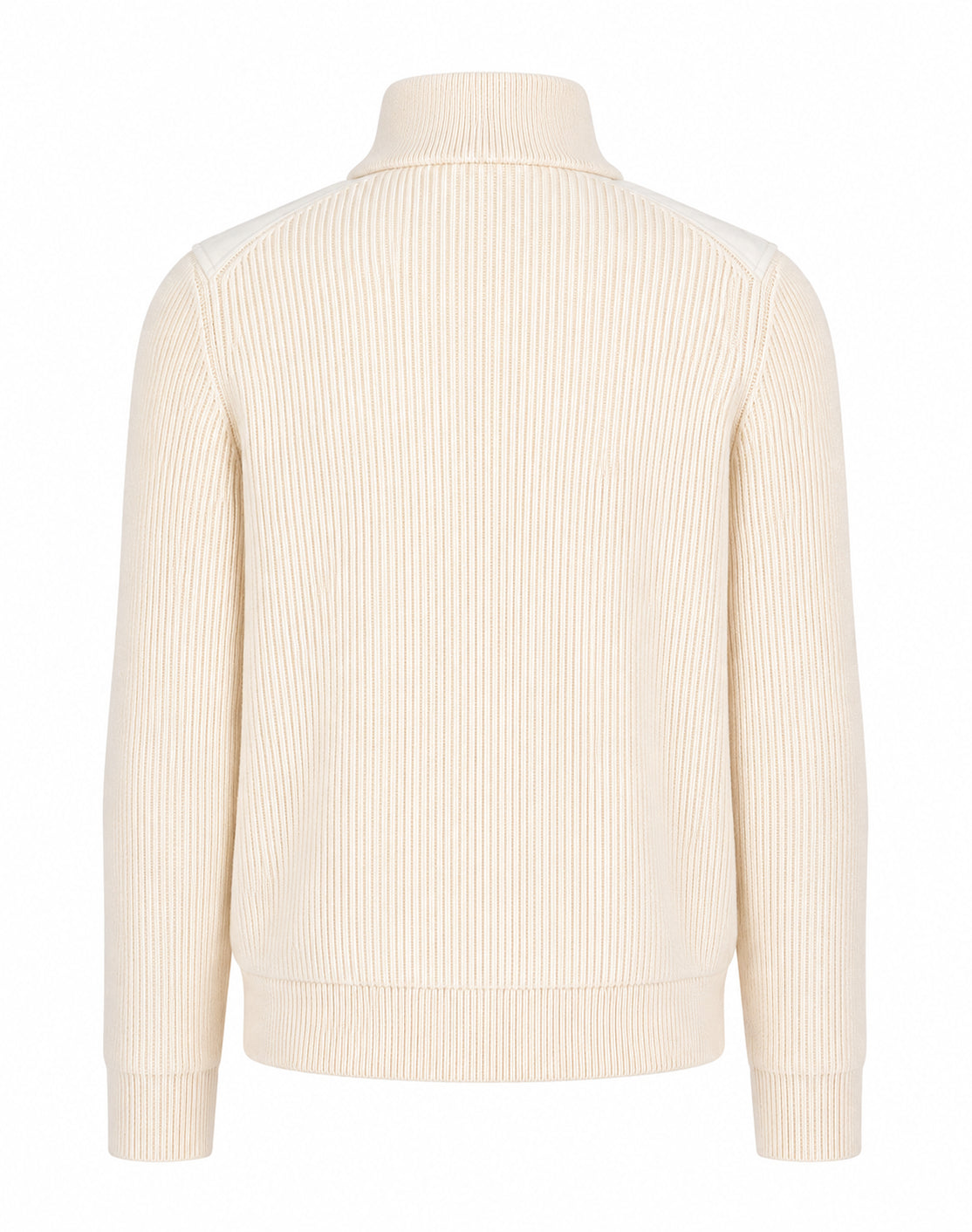BRUNELLO CUCINELLI MEN'S IVORY KNIT SLEEVE JACKET