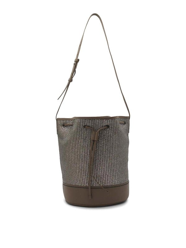 BRUNELLO CUCINELLI WOMEN'S ICE CANNA DI FUCILE BUCKET BAG