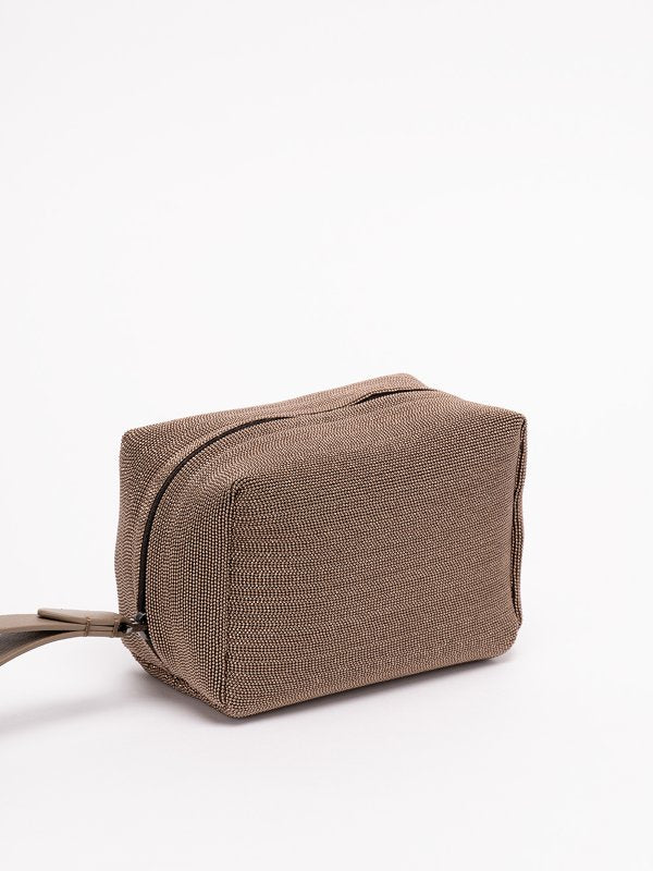 BRUNELLO CUCINELLI WOMEN'S TESTA DI MORO TEXTURED LEATHER POUCH