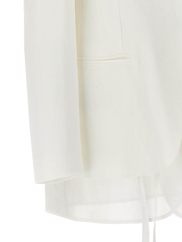 BRUNELLO CUCINELLI WOMEN'S OFF WHITE TAILORED BLAZER