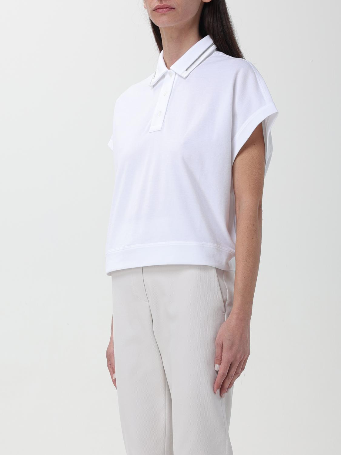 BRUNELLO CUCINELLI WOMEN'S WHITE BOXY COTTON SHIRT
