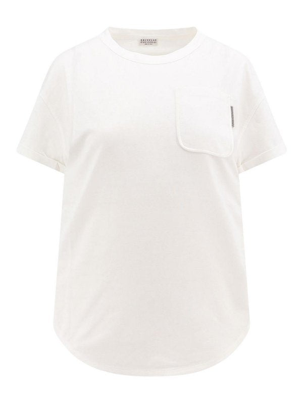 BRUNELLO CUCINELLI WOMEN'S WHITE COTTON RELAXED SHIRT