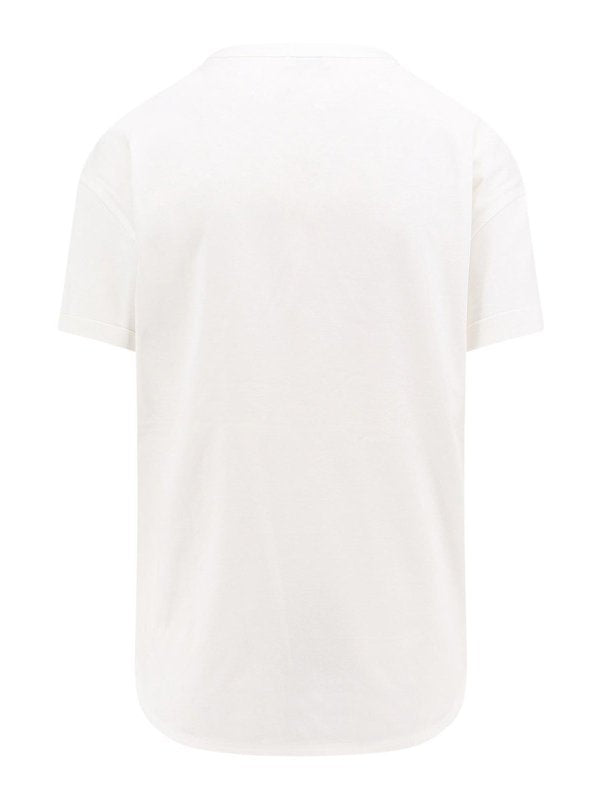 BRUNELLO CUCINELLI WOMEN'S WHITE COTTON RELAXED SHIRT