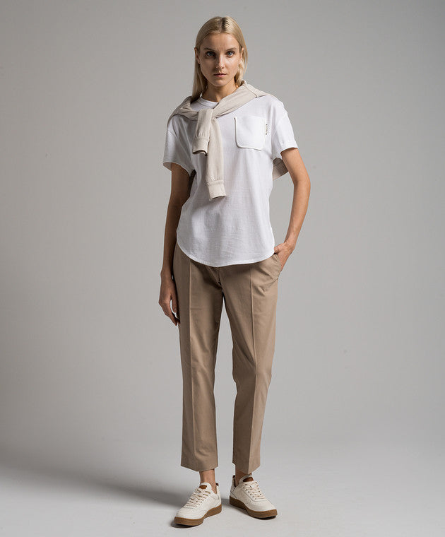 BRUNELLO CUCINELLI WOMEN'S WHITE COTTON RELAXED SHIRT