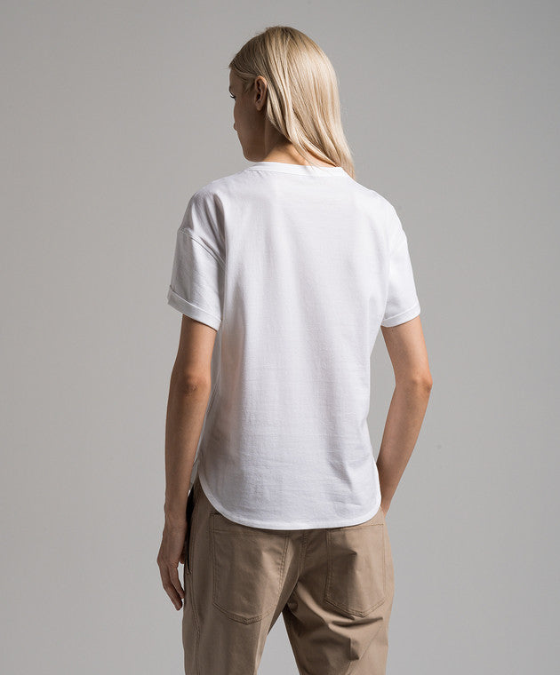 BRUNELLO CUCINELLI WOMEN'S WHITE COTTON RELAXED SHIRT