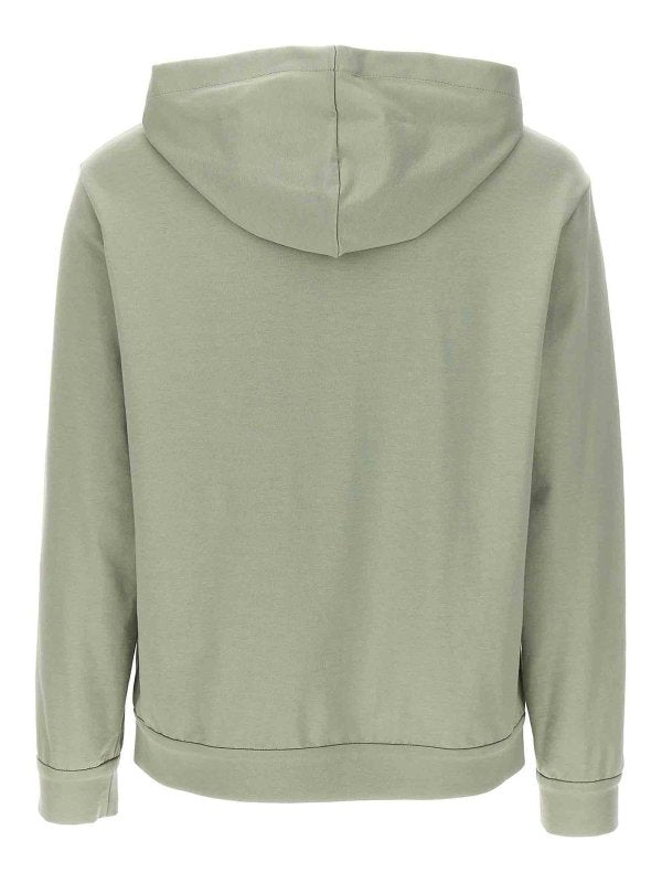 BRUNELLO CUCINELLI WOMEN'S LIGHT GREEN ZIP HOODIE