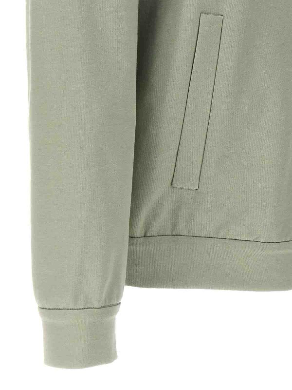 BRUNELLO CUCINELLI WOMEN'S LIGHT GREEN ZIP HOODIE