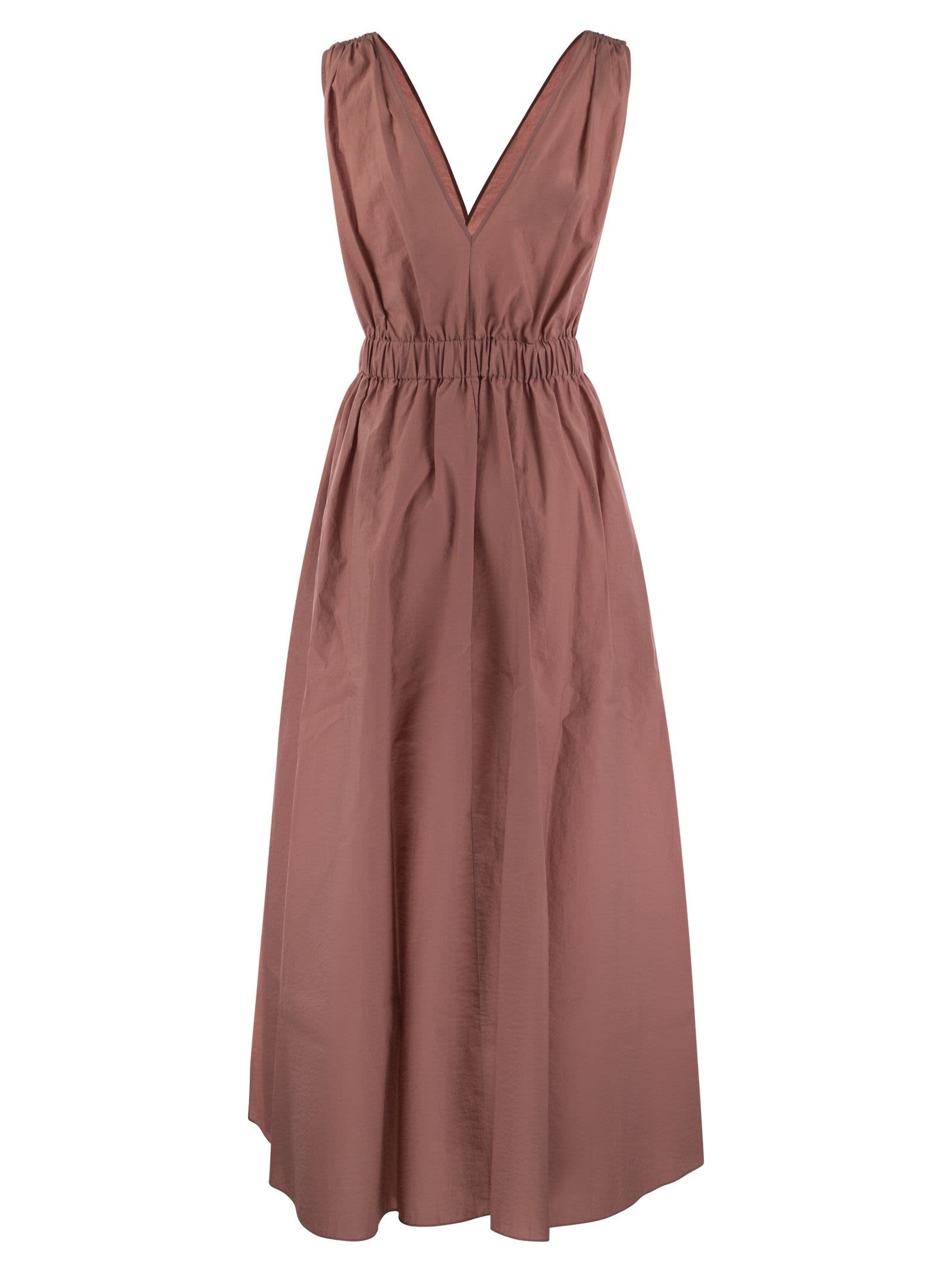 BRUNELLO CUCINELLI WOMEN'S DUSTY PINK BELTED DRESS