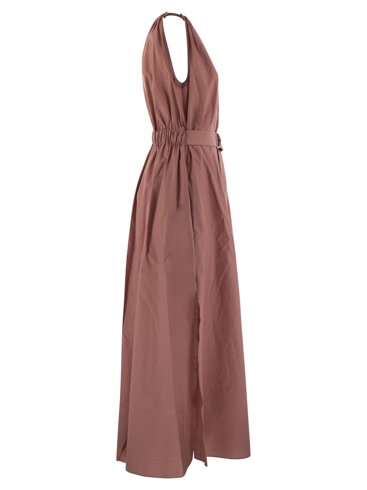 BRUNELLO CUCINELLI WOMEN'S DUSTY PINK BELTED DRESS