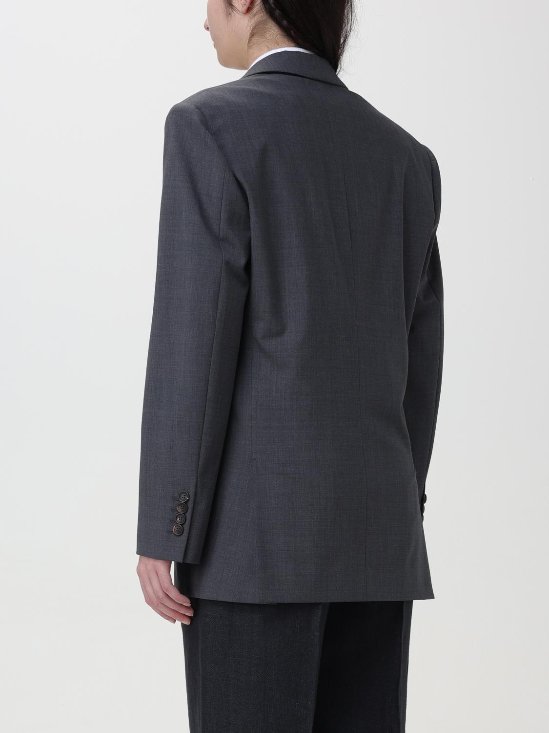 BRUNELLO CUCINELLI WOMEN'S DARK GREY WOOL BLAZER