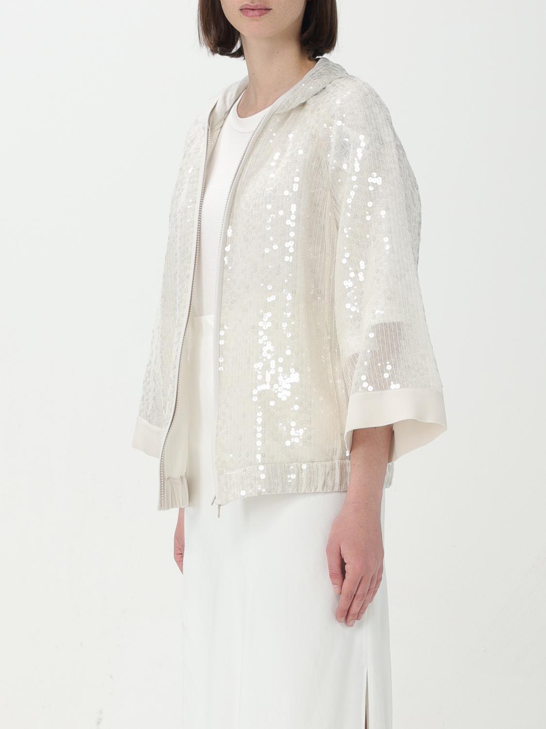 BRUNELLO CUCINELLI WOMEN'S OFF WHITE SEQUIN JACKET