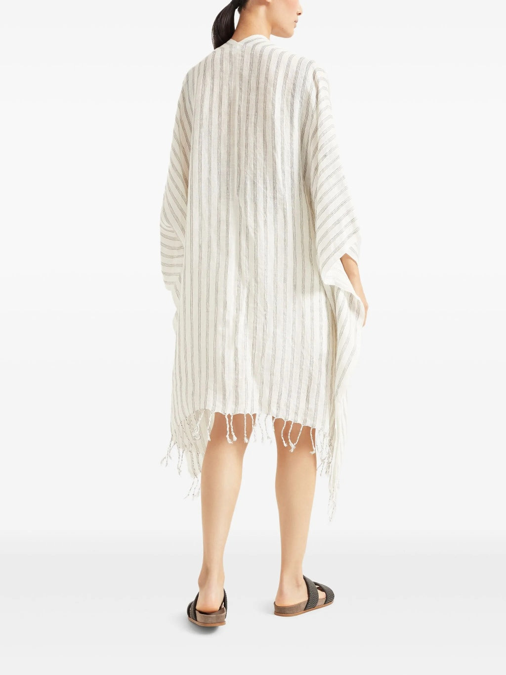 BRUNELLO CUCINELLI WOMEN'S OFF WHITE LINEN SCARF