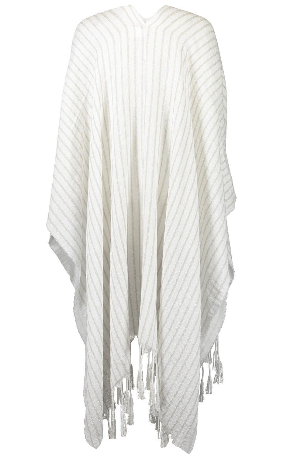 BRUNELLO CUCINELLI WOMEN'S OFF WHITE WOOL LINEN SCARF