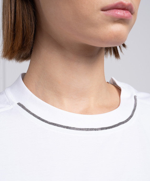 BRUNELLO CUCINELLI WOMEN'S WHITE RELAXED COTTON SHIRT