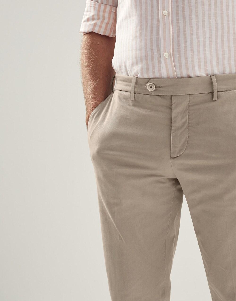 BRUNELLO CUCINELLI MEN'S CLAY TAILORED TROUSERS