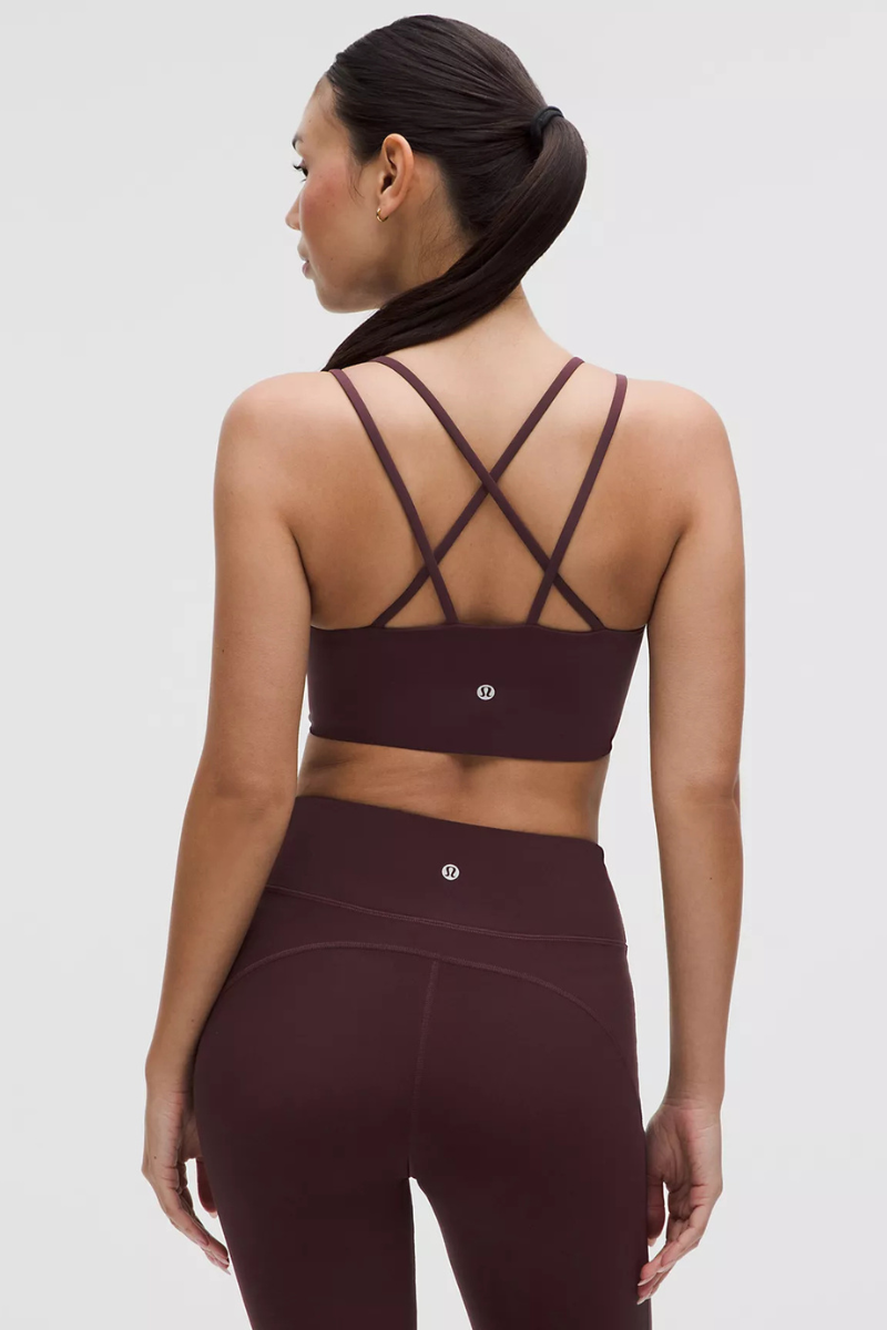 Lululemon Like a Cloud Longline Bra B/C  In Burgandy