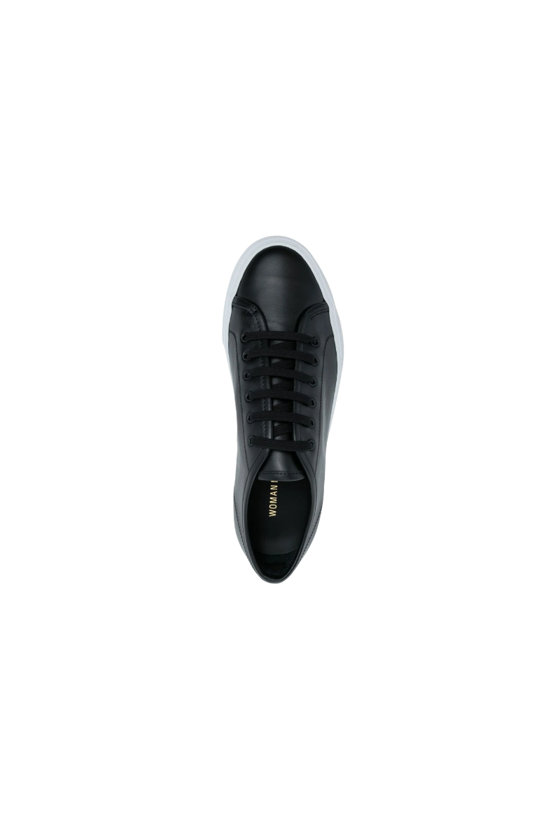 Common Projects Tournament Low Super In Leather Womens 4017-Black/White